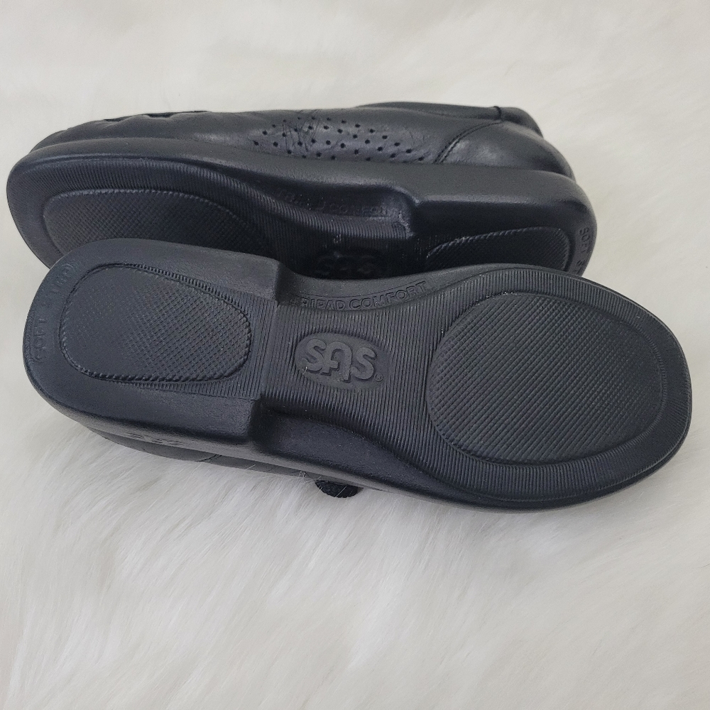SAS Black Take Time Lace Up Loafers Women's 7 - Picture 5 of 6